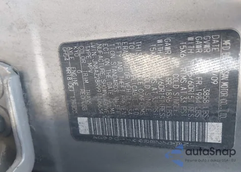 2009 Nissan Cube S/Sl z USA, uszkodzony, nr VIN JN8AZ28R99T106634